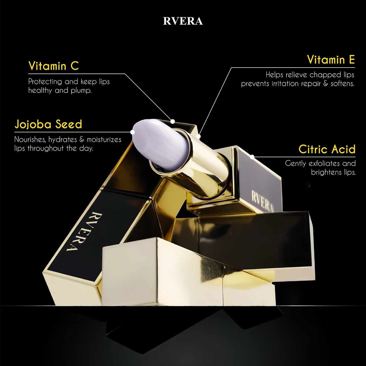 RVERA Limited Edition Blue Glossy Color Impression Lasting Lipstick