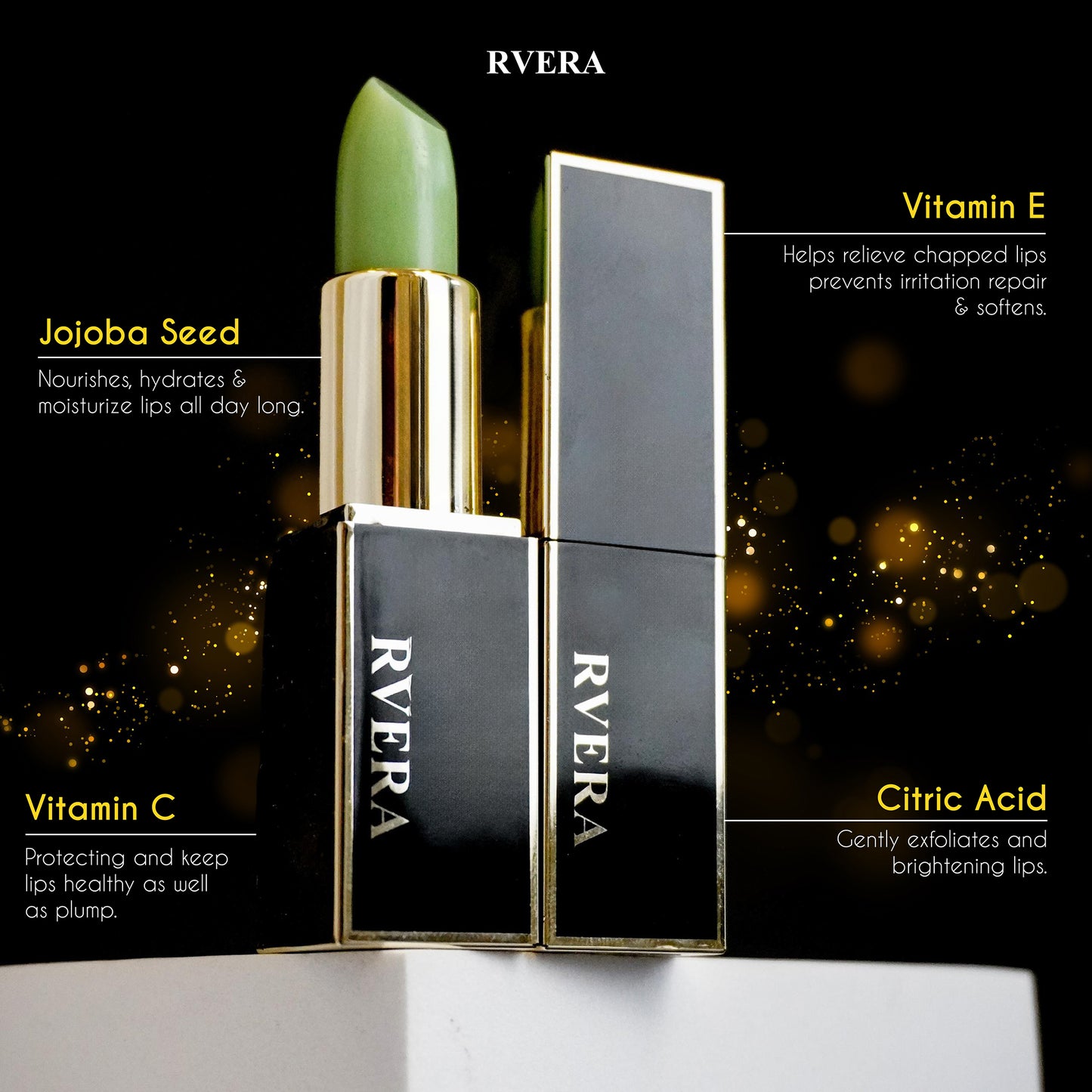 RVERA Primary Color Impression Lasting Lipstick 3.6g Changes Color