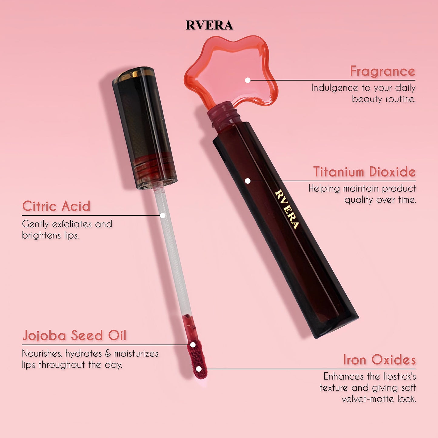 RVERA Soft Velvet Long-Lasting Lipstick 3g Olivia Matte