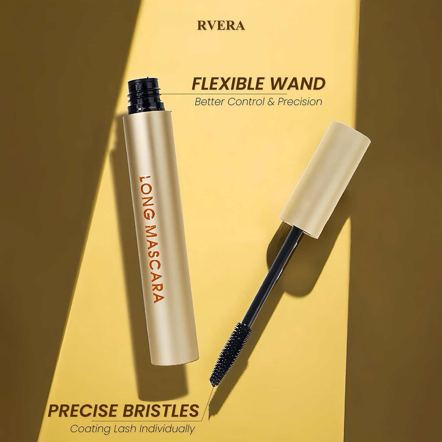 RVERA Mascara for Thick and Sharp Natural-Looking Lashes with a Natural Curl