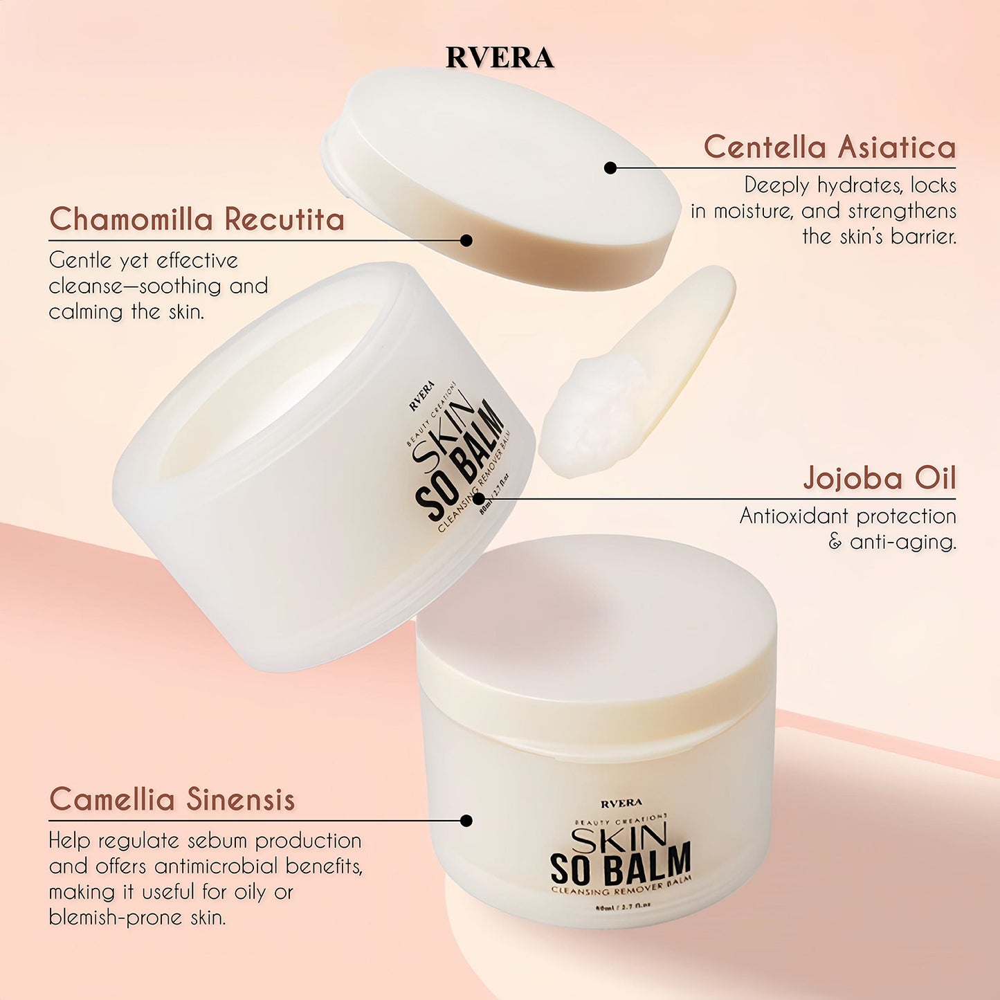 RVERA Skin Balm Makeup Remover for All Skin Types 80ML