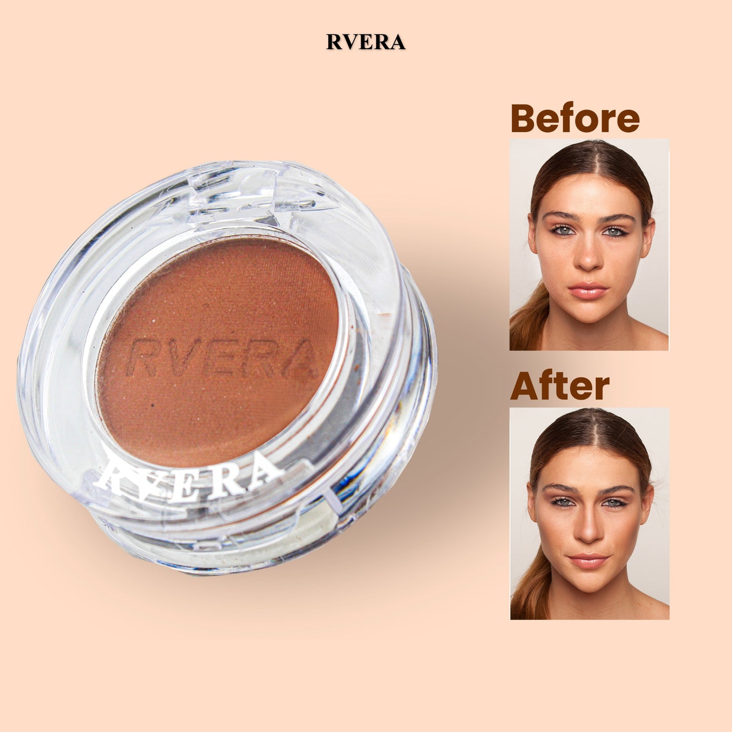RVERA COMBO 3IN1 MINI Travel Size Make Up Enhancer Blusher Highlighter Contour 1.8g