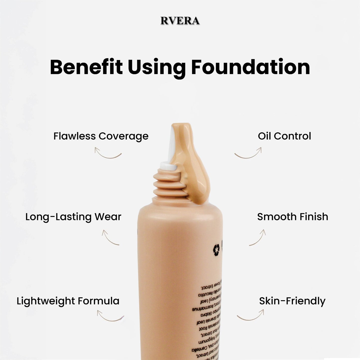 RVERA MINI Glow Lasting Foundation Light Vanilla, Vanilla and Sweet Ivory Stay Radiant 24H Lasting 3.5ML
