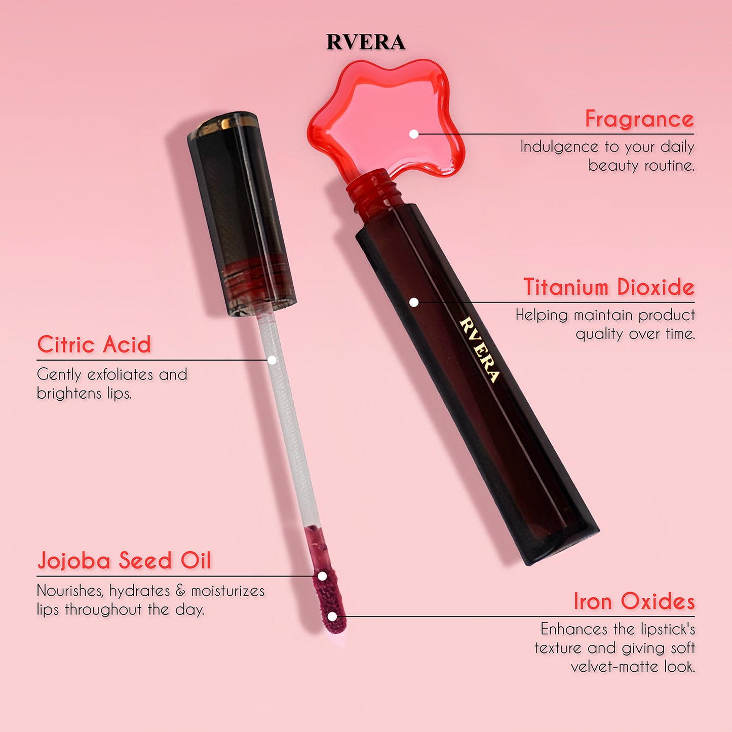 RVERA Soft Velvet Long-Lasting Lipstick 3g Amora Matte