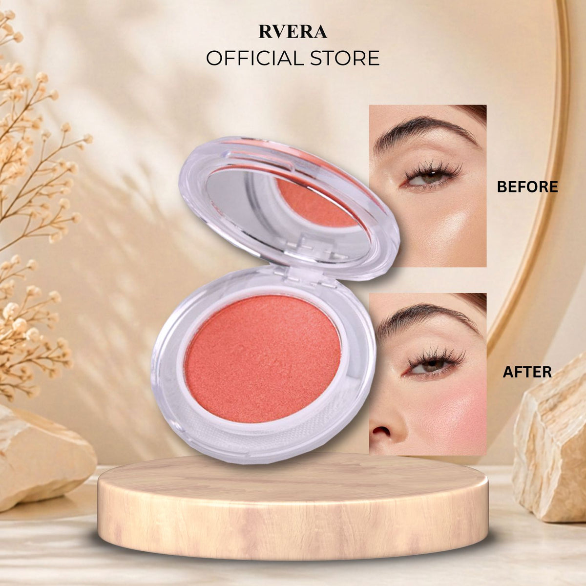 RVERA Beautee Shimmer Blusher Orange Pearl