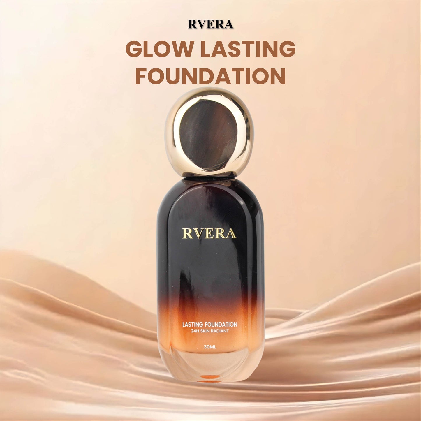 RVERA Glow Lasting Foundation Light Vanilla, Vanilla and Sweet Ivory 30ml Stay Radiant 24H Lasting