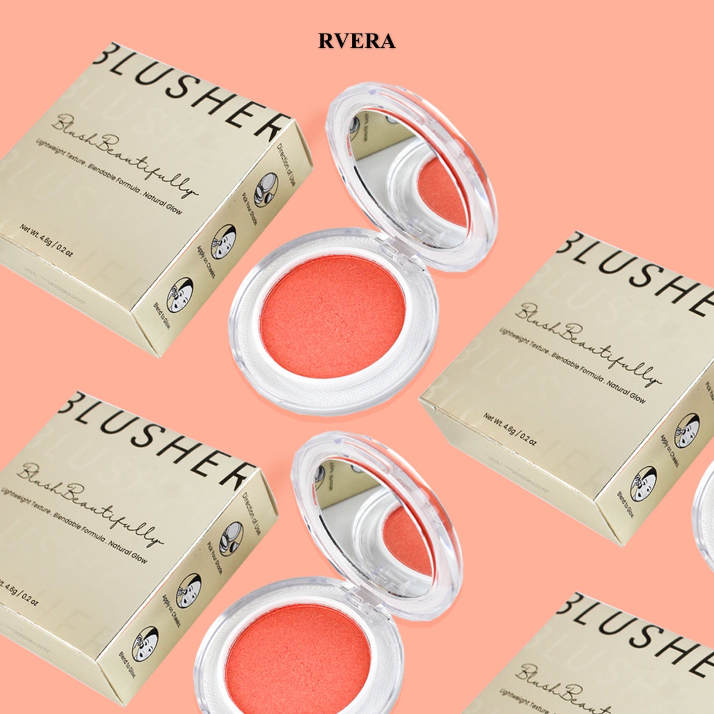 RVERA Beautee Shimmer Blusher Orange Pearl